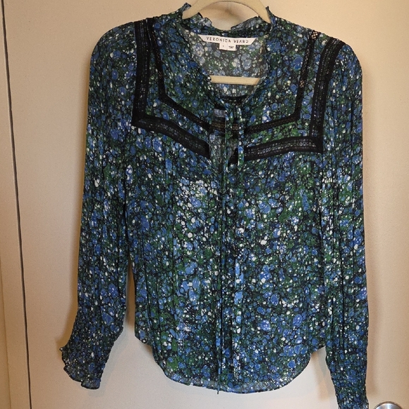 VERONICA BEARD Candita printed chiffon blouse - Picture 3 of 9